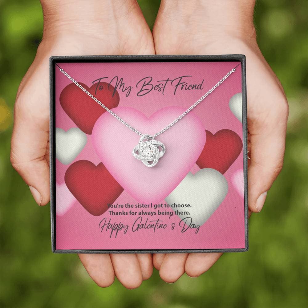 To My Best Friend Galentine's Day Love Knot Necklace - KDadorn