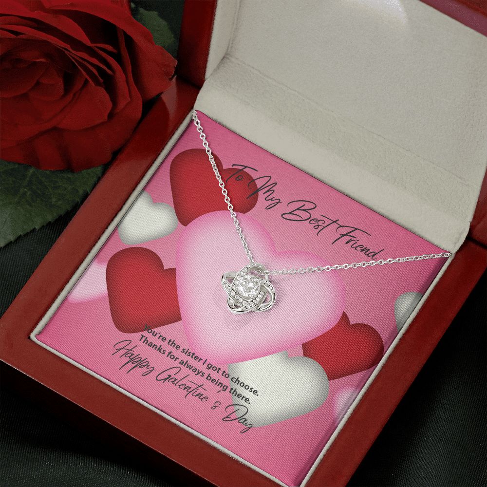 To My Best Friend Galentine's Day Love Knot Necklace - KDadorn