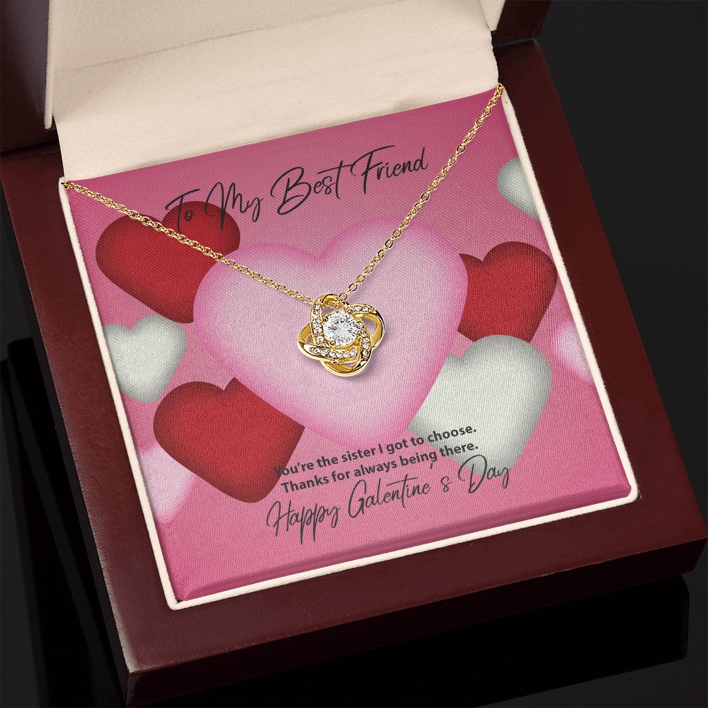 To My Best Friend Galentine's Day Love Knot Necklace - KDadorn