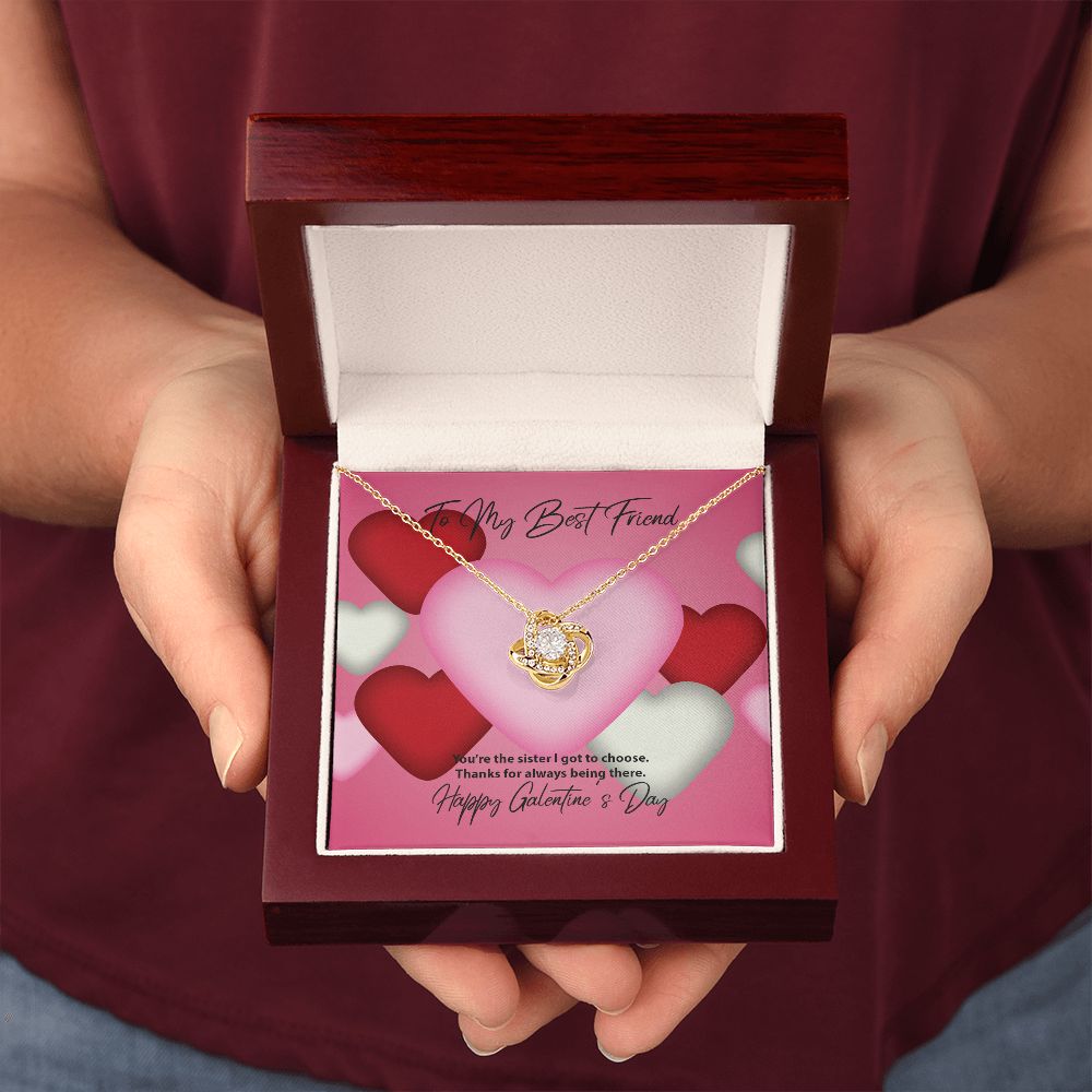To My Best Friend Galentine's Day Love Knot Necklace - KDadorn