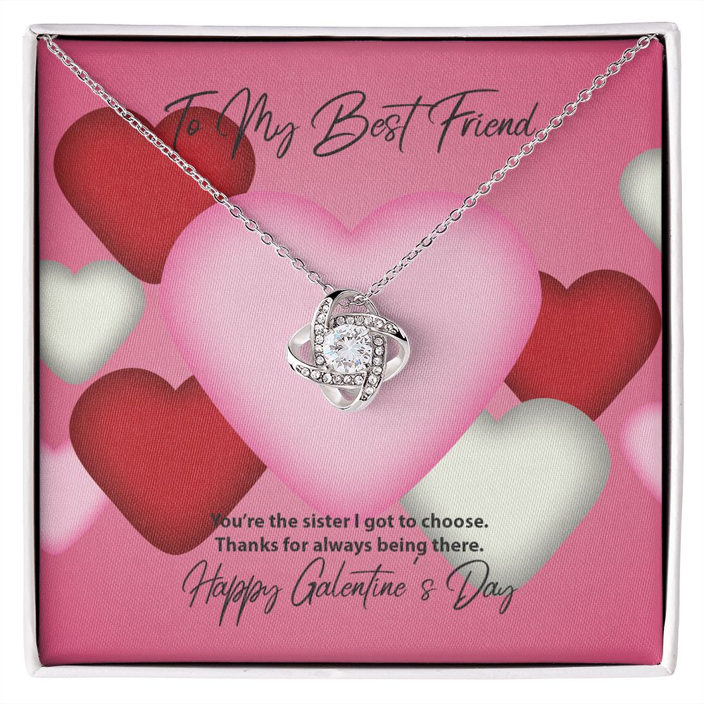 To My Best Friend Galentine's Day Love Knot Necklace - KDadorn