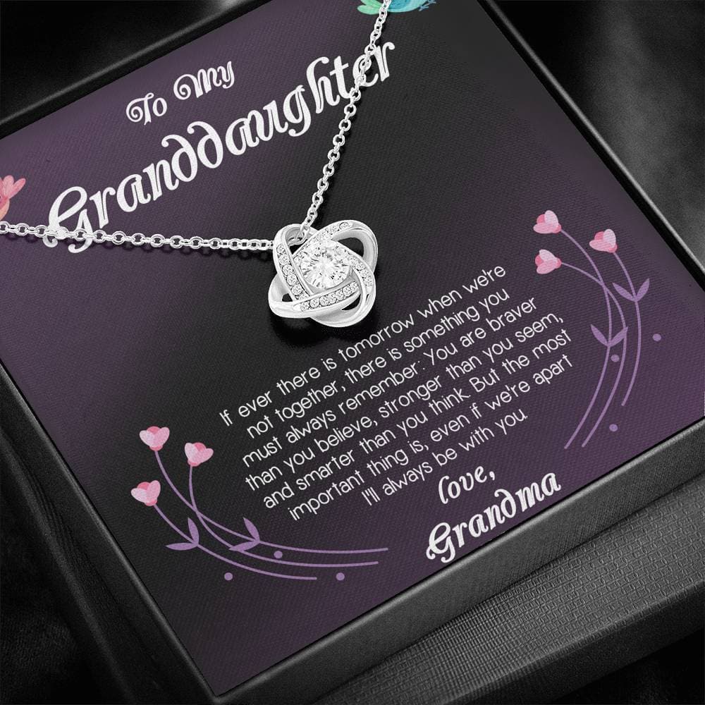 To My Granddaughter Love Grandma Love Knot Necklace - KDadorn