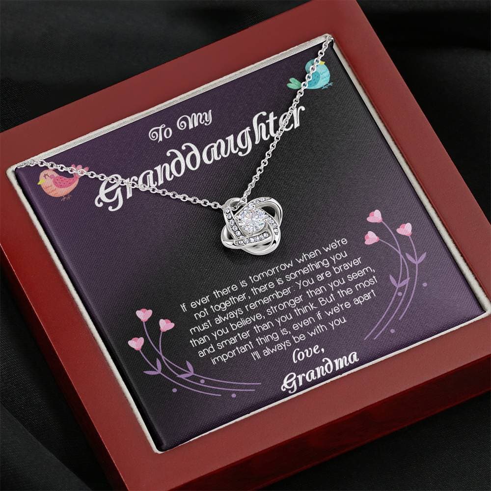To My Granddaughter Love Grandma Love Knot Necklace - KDadorn