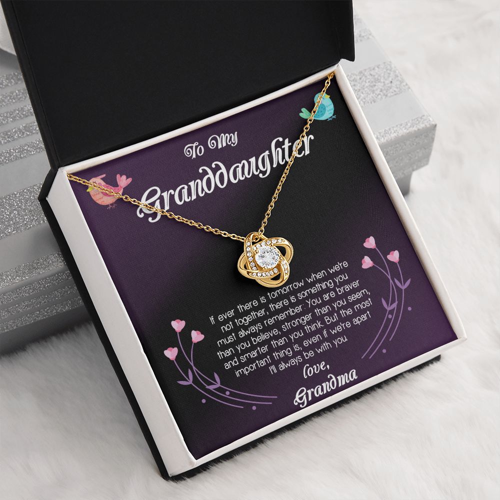 To My Granddaughter Love Grandma Love Knot Necklace - KDadorn