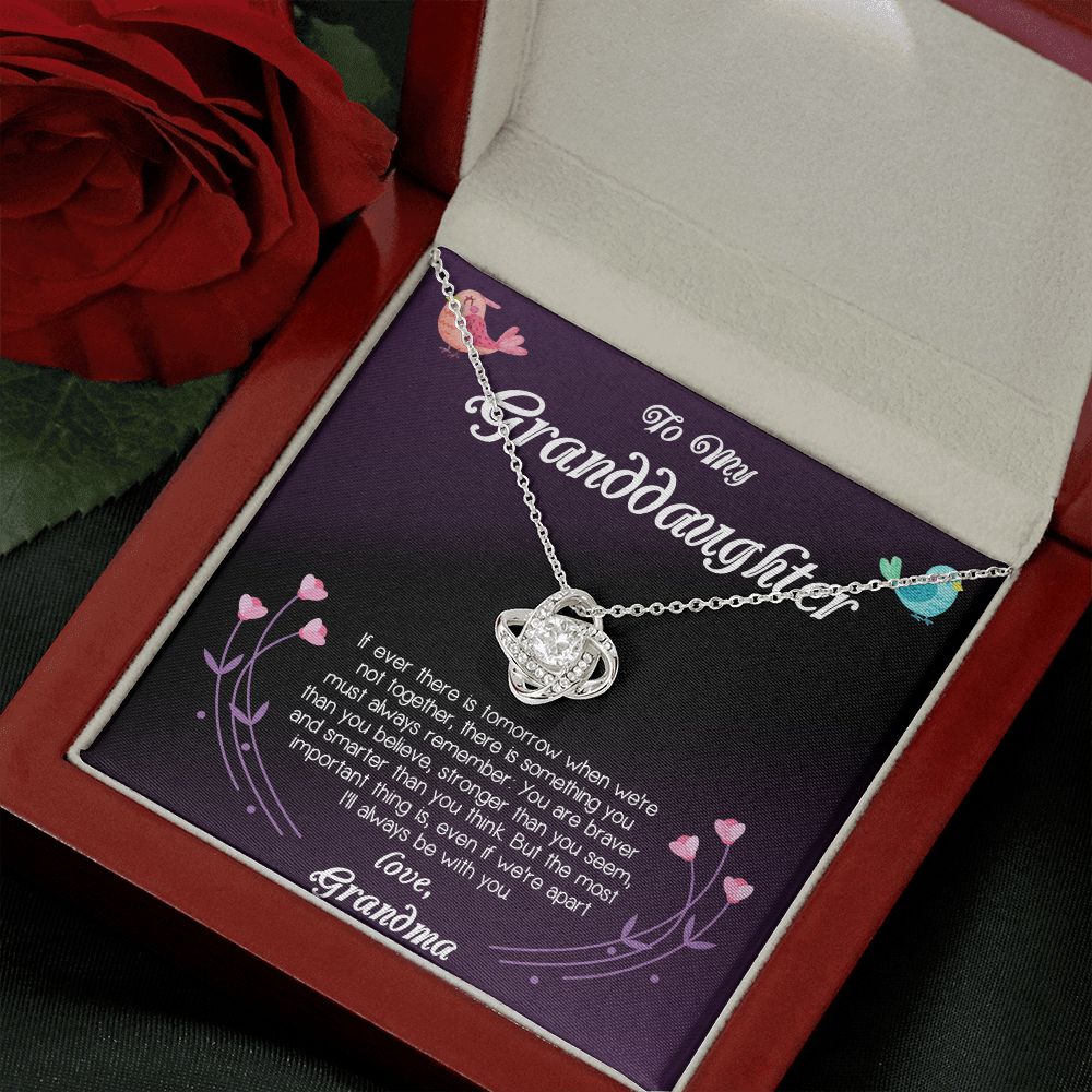 To My Granddaughter Love Grandma Love Knot Necklace - KDadorn