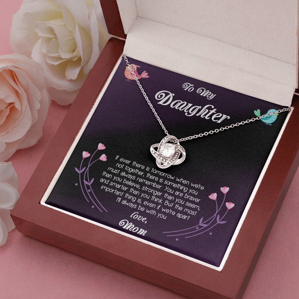 To My Daughter Love Mom Love Knot Necklace - KDadorn