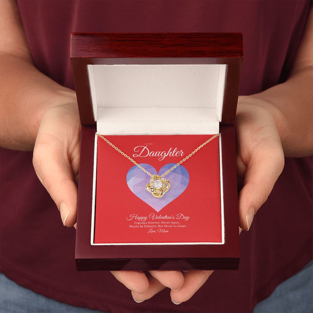 To My Daughter from Mom Valentine's Day Love Knot Necklace - KDadorn