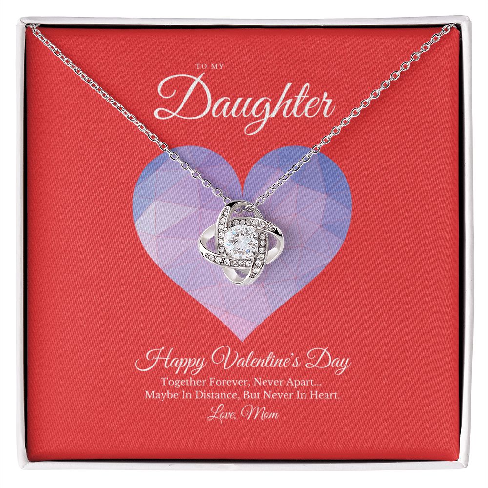 To My Daughter from Mom Valentine's Day Love Knot Necklace - KDadorn