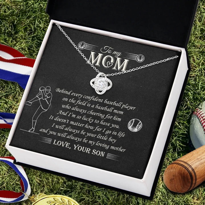 To My Mom Knot Necklace With Message Card You Will Always Be My Loving Mother Necklace For Mom - KDadorn