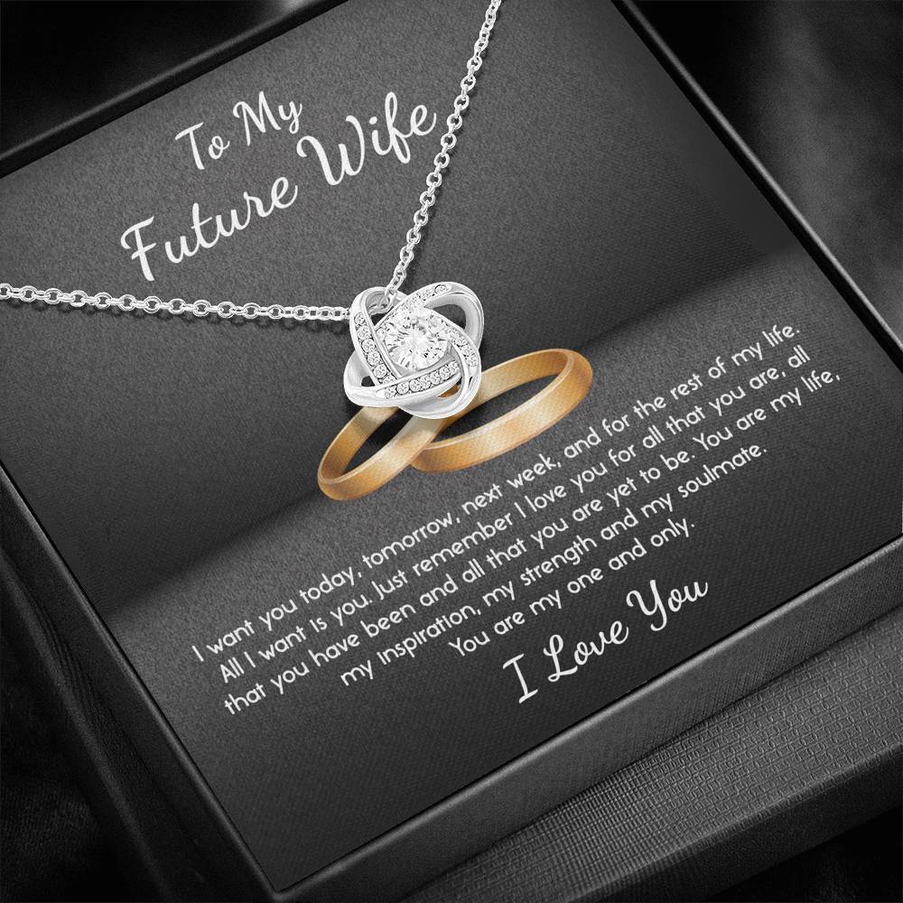 To My Future Wife My One and Only Love Knot Necklace - KDadorn