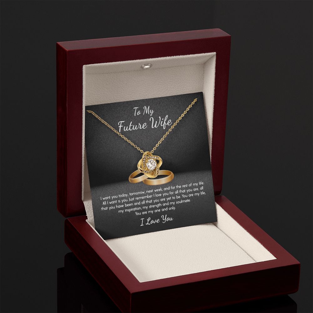 To My Future Wife My One and Only Love Knot Necklace - KDadorn