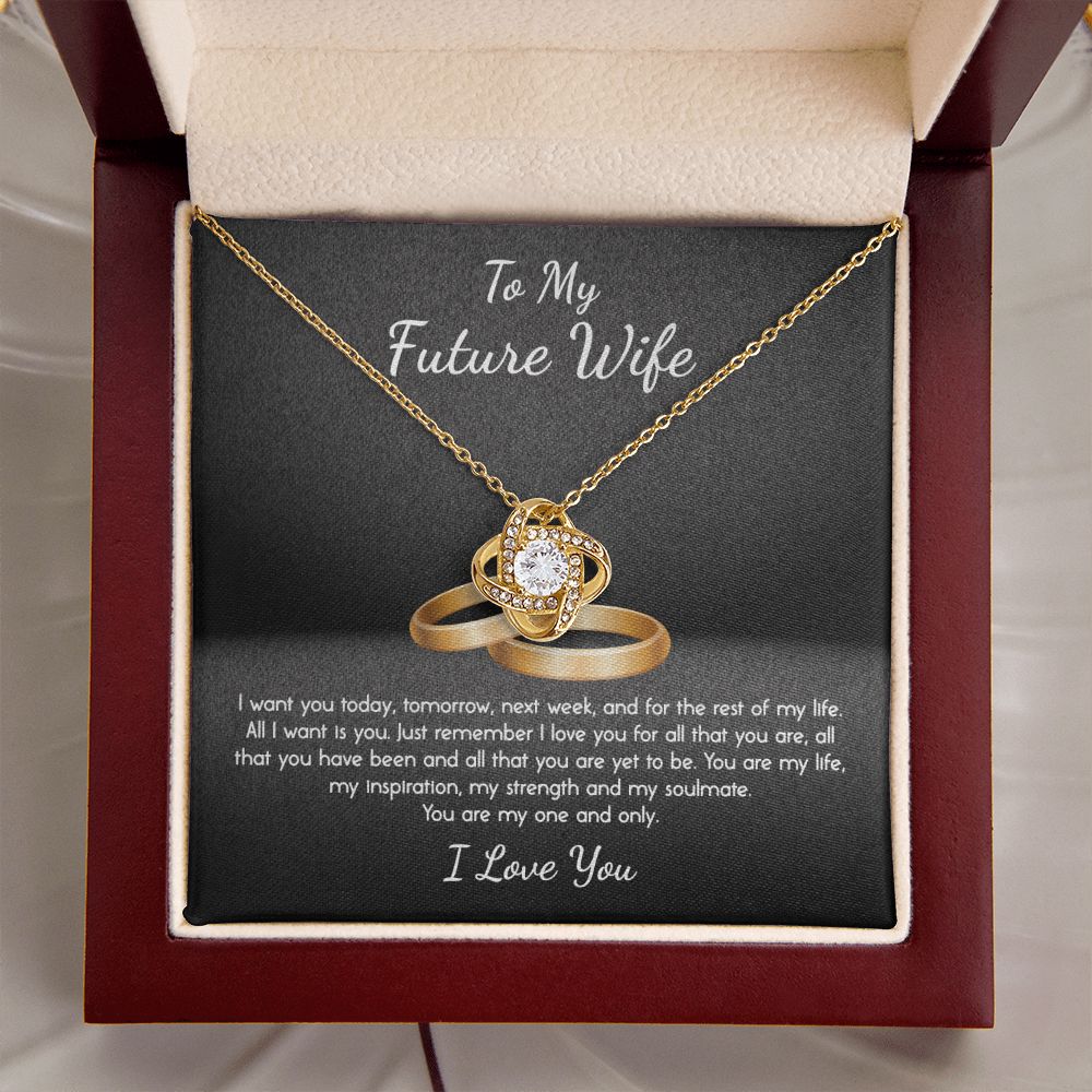 To My Future Wife My One and Only Love Knot Necklace - KDadorn