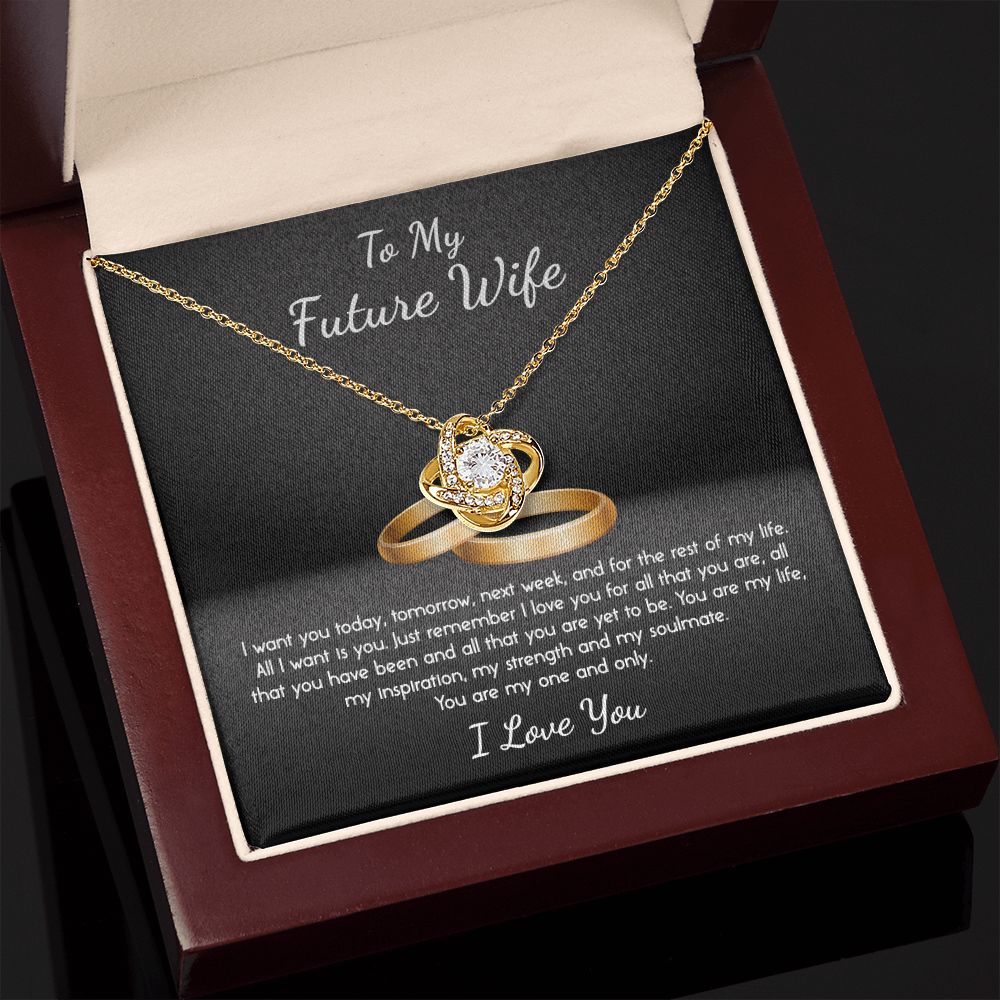 To My Future Wife My One and Only Love Knot Necklace - KDadorn
