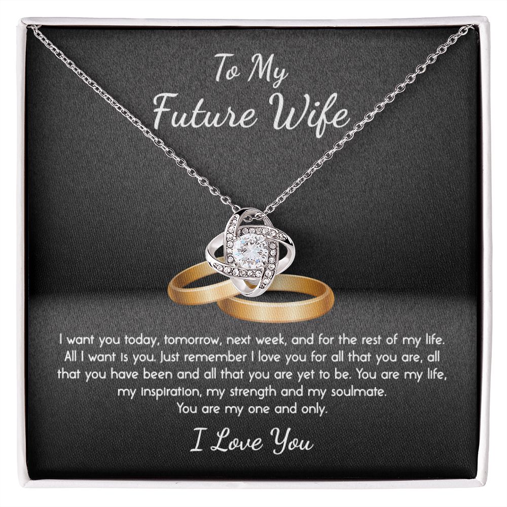 To My Future Wife My One and Only Love Knot Necklace - KDadorn