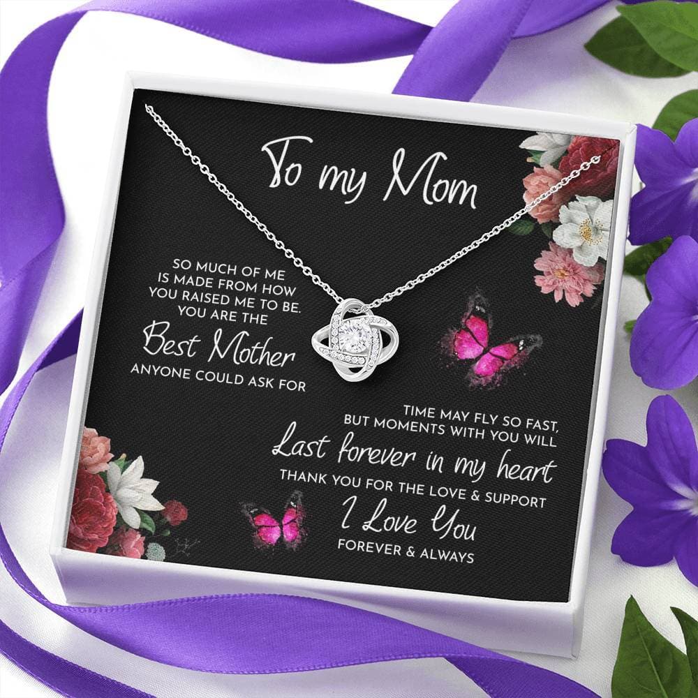 To My Mom Time May Fly Love Knot Necklace - KDadorn