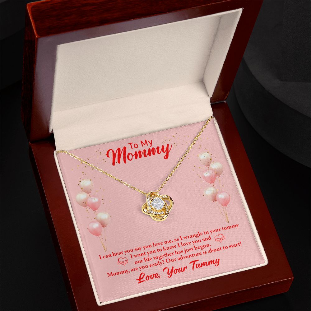 To My Mommy Love Your Tummy Love Knot Necklace - KDadorn