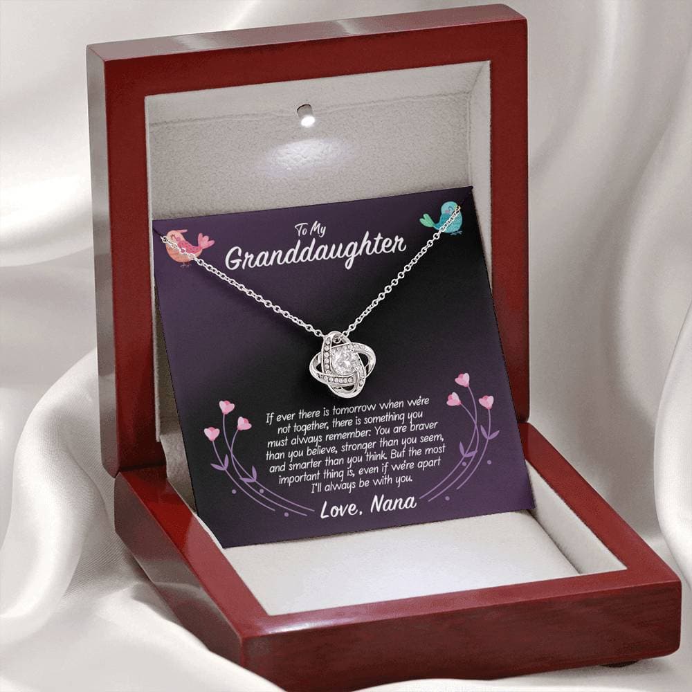 To My Granddaughter Love Nana Love Knot Necklace - KDadorn