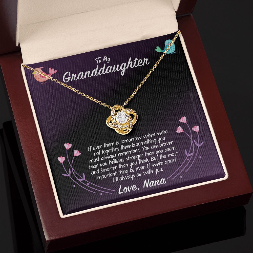To My Granddaughter Love Nana Love Knot Necklace - KDadorn