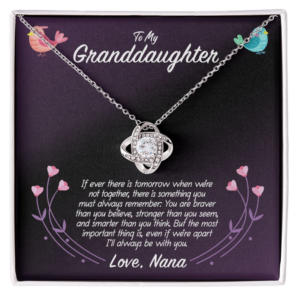 To My Granddaughter Love Nana Love Knot Necklace - KDadorn