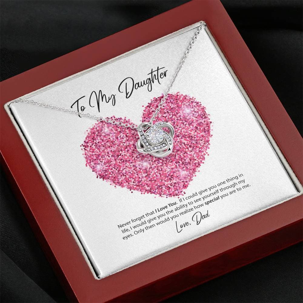 To My Daughter From Dad Love Knot Necklace - KDadorn