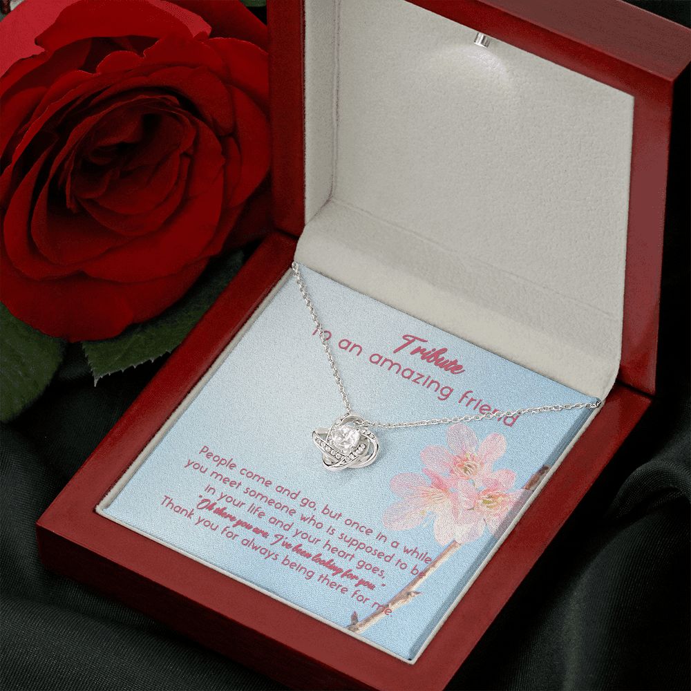 Tribute To An Amazing Friend Love Knot Necklace - KDadorn