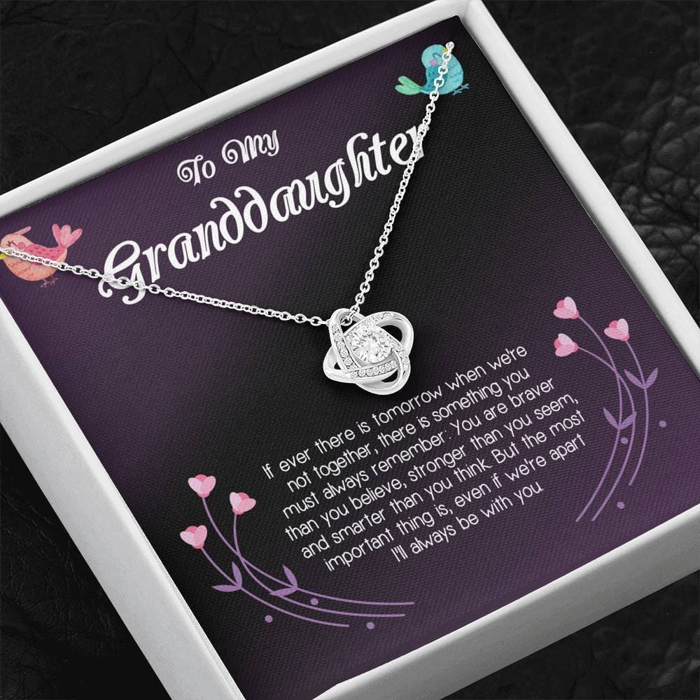 To My Granddaughter Love Knot Necklace - KDadorn