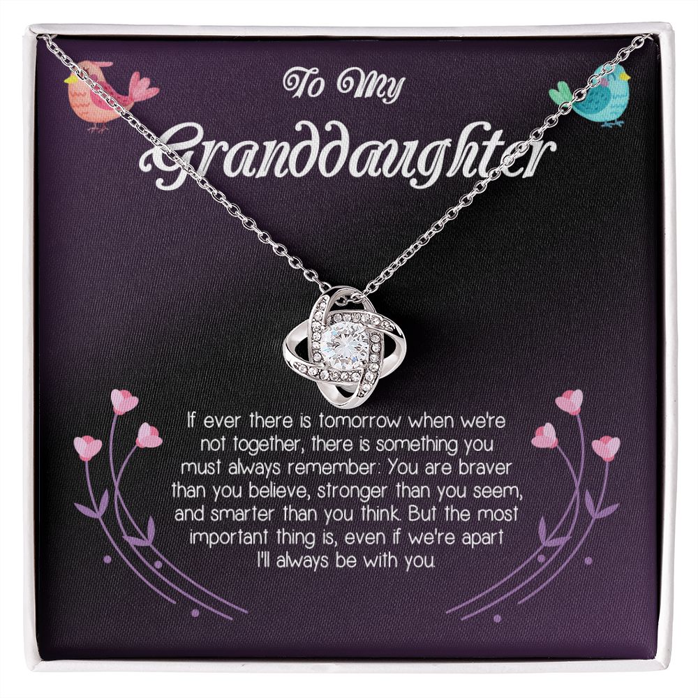 To My Granddaughter Love Knot Necklace - KDadorn