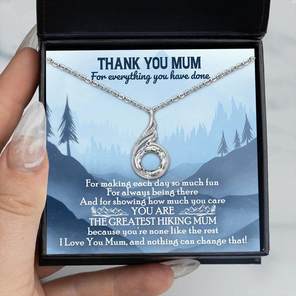 To My Mum Thank You Rising Phoenix Necklace With Message Card Mother's Day 2024 Gift For Mom - KDadorn