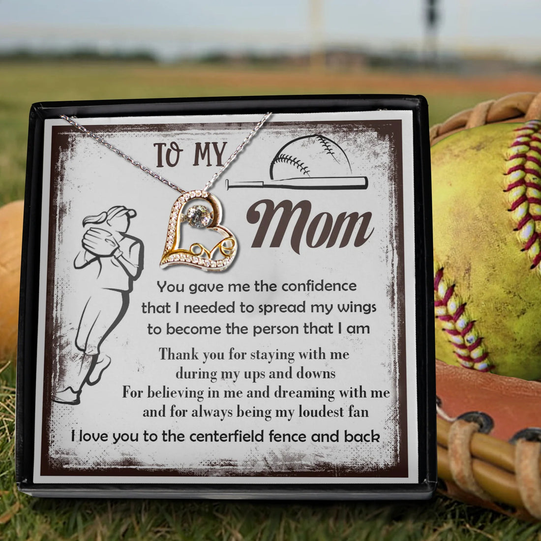 To My Mom Heart Love Dancing Necklace Mothers Jewelry Ideas Gifts For Mother's Day - KDadorn