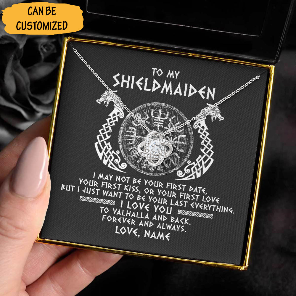 Personalized To My Shieldmaiden Love Knot Necklace To My Shieldmaiden Necklace Love Knot Jewellery - KDadorn