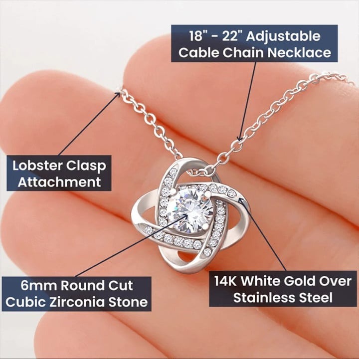 Customized To My Granddaughter Love Knot Necklace Never Forget That I Love You Necklace For Granddaughter From Grandpa - KDadorn