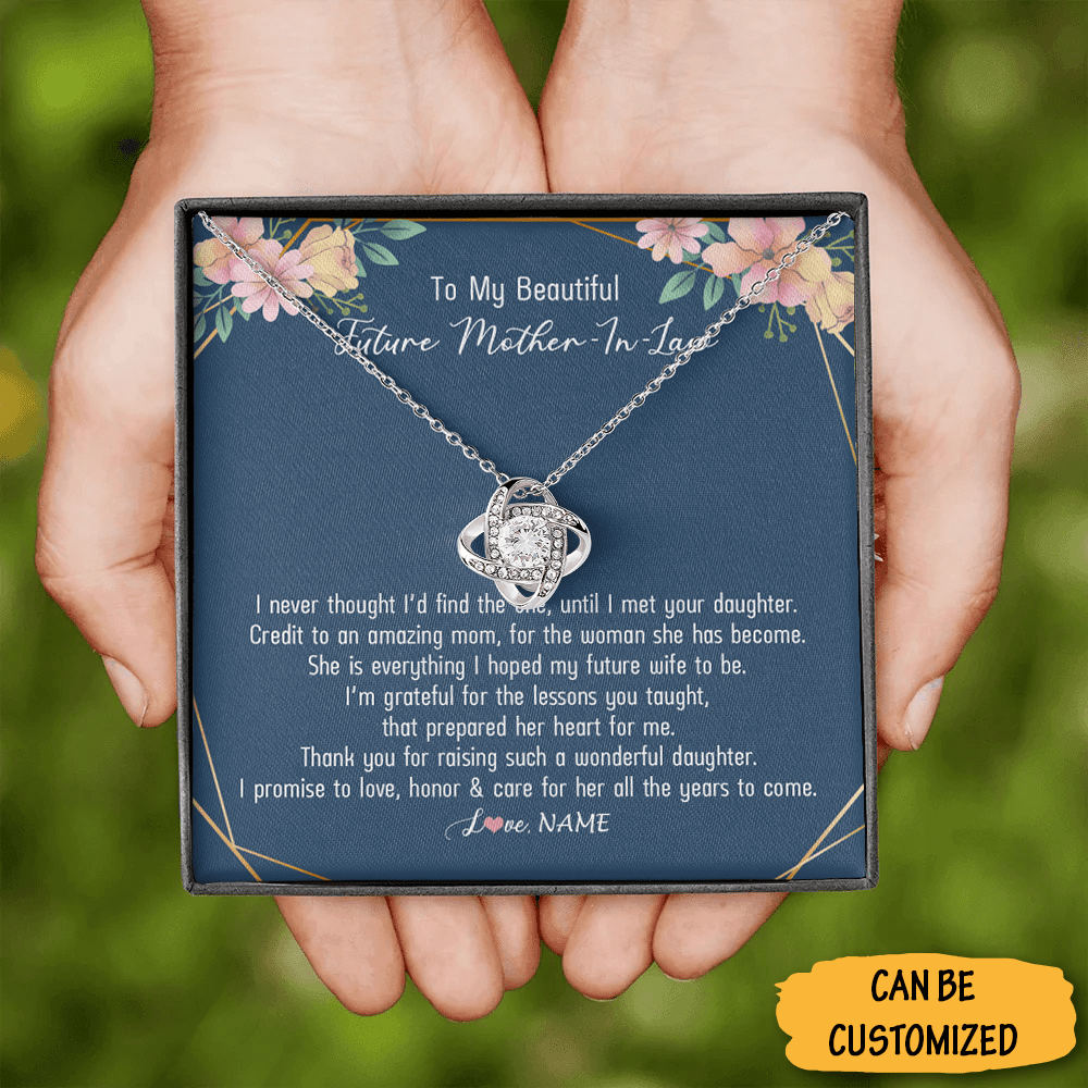 Personalized To My Future Mother In Law Necklace Love Knot Necklace Christmas Gifts For Future Mother In Law - KDadorn