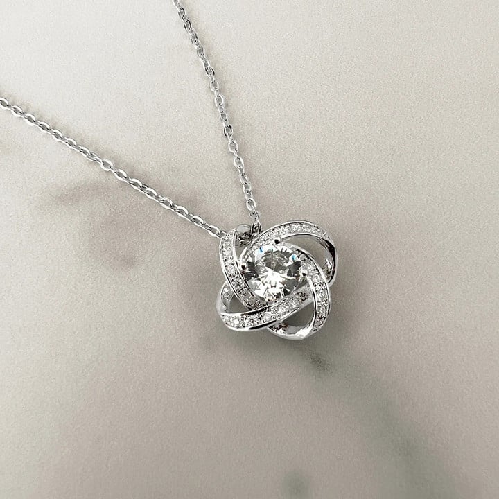 Customized To My Granddaughter Love Knot Necklace Never Forget That I Love You Grandchild Necklace For Granddaughter - KDadorn