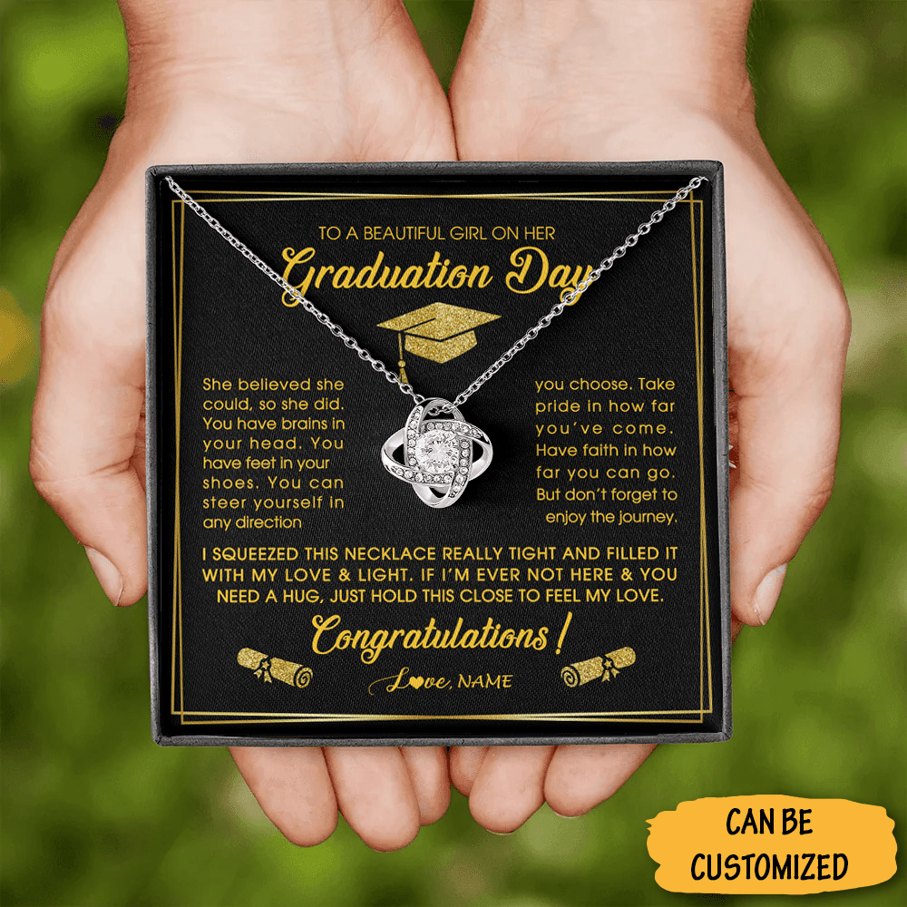 Personalized To A Beautiful Girl On Her Graduation Day Sterling Silver Graduation Necklace Ideas For Daughter - KDadorn