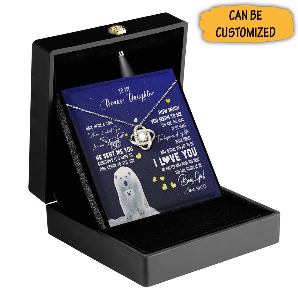 Custom To My Amazing Mom Necklace From Son Love knot silver necklace Best Christmas Gifts Ideas For Mom - KDadorn