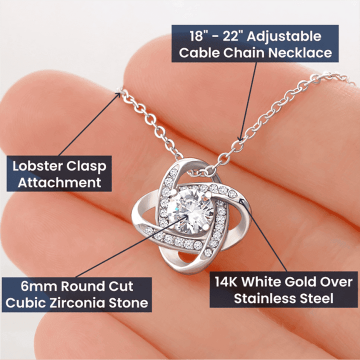 Brother Gift For Sister It's A Special Bond Love Knot Necklace