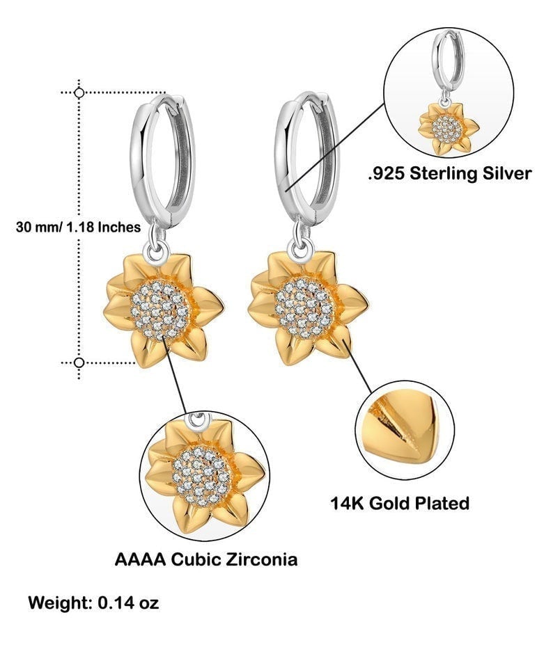 To Absolute Stunner Love You Like The Day We First Fell In Love Sunflower Earrings