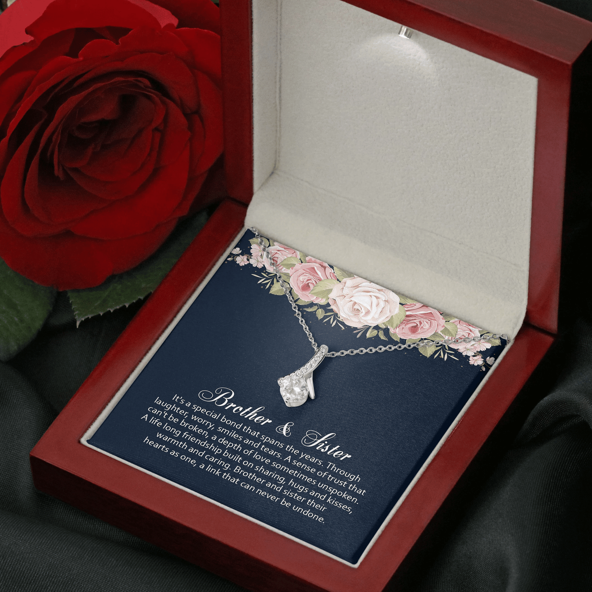 Brother Gift For Sister It's A Special Bond Alluring Beauty Necklace