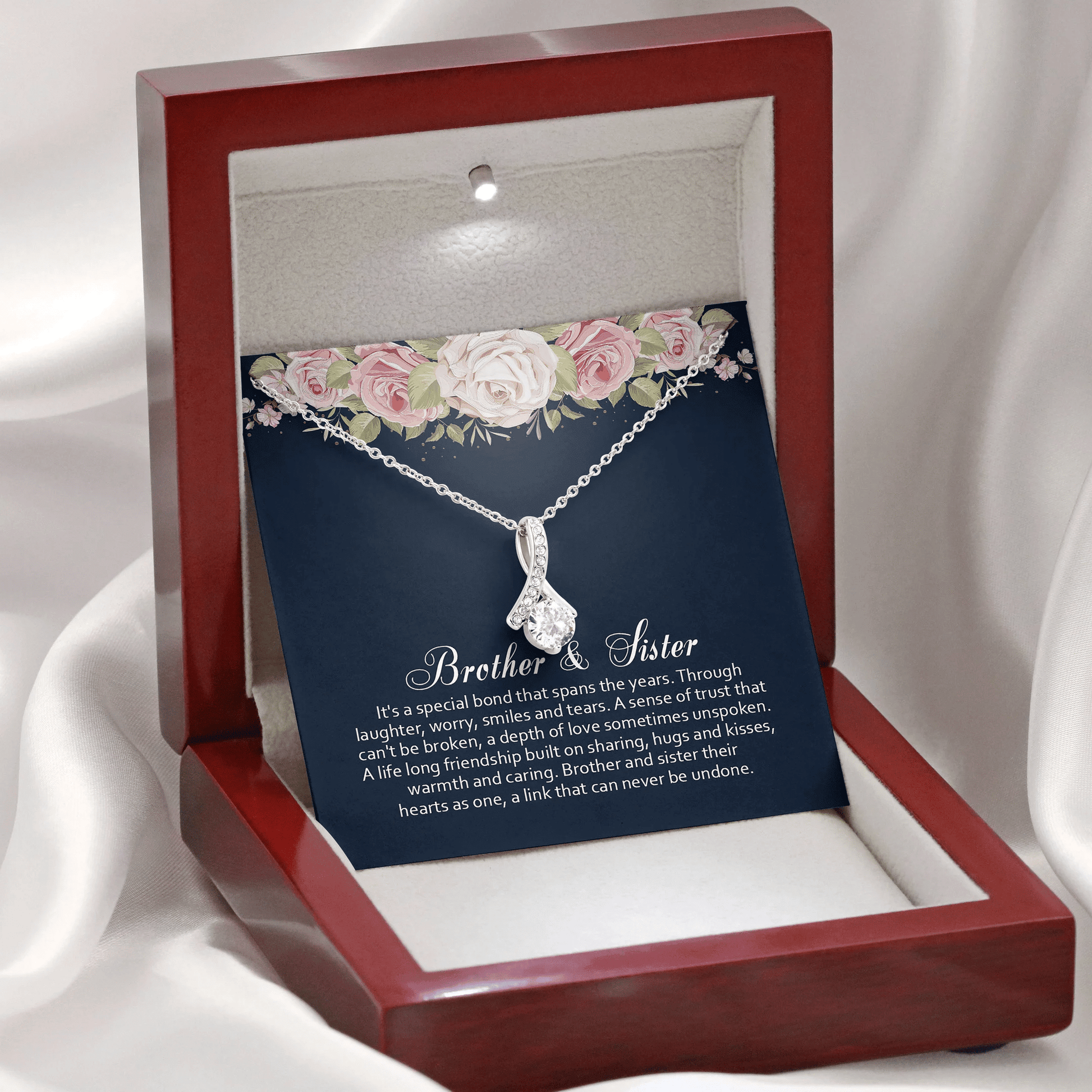 Brother Gift For Sister It's A Special Bond Alluring Beauty Necklace