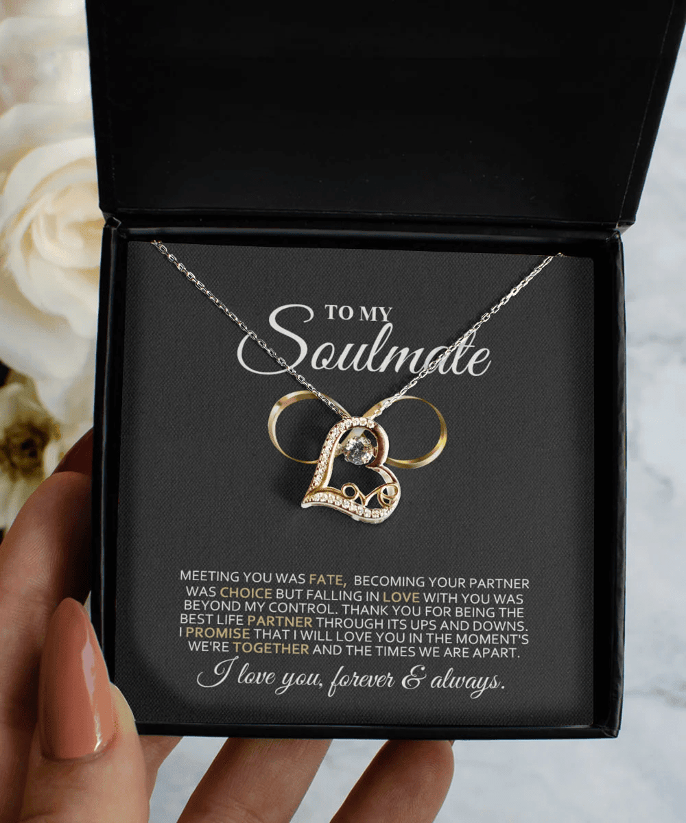 Soulmate Necklace My Choice Love You Forever And Always Gift For Her Love Dancing Necklace Toptrendygear