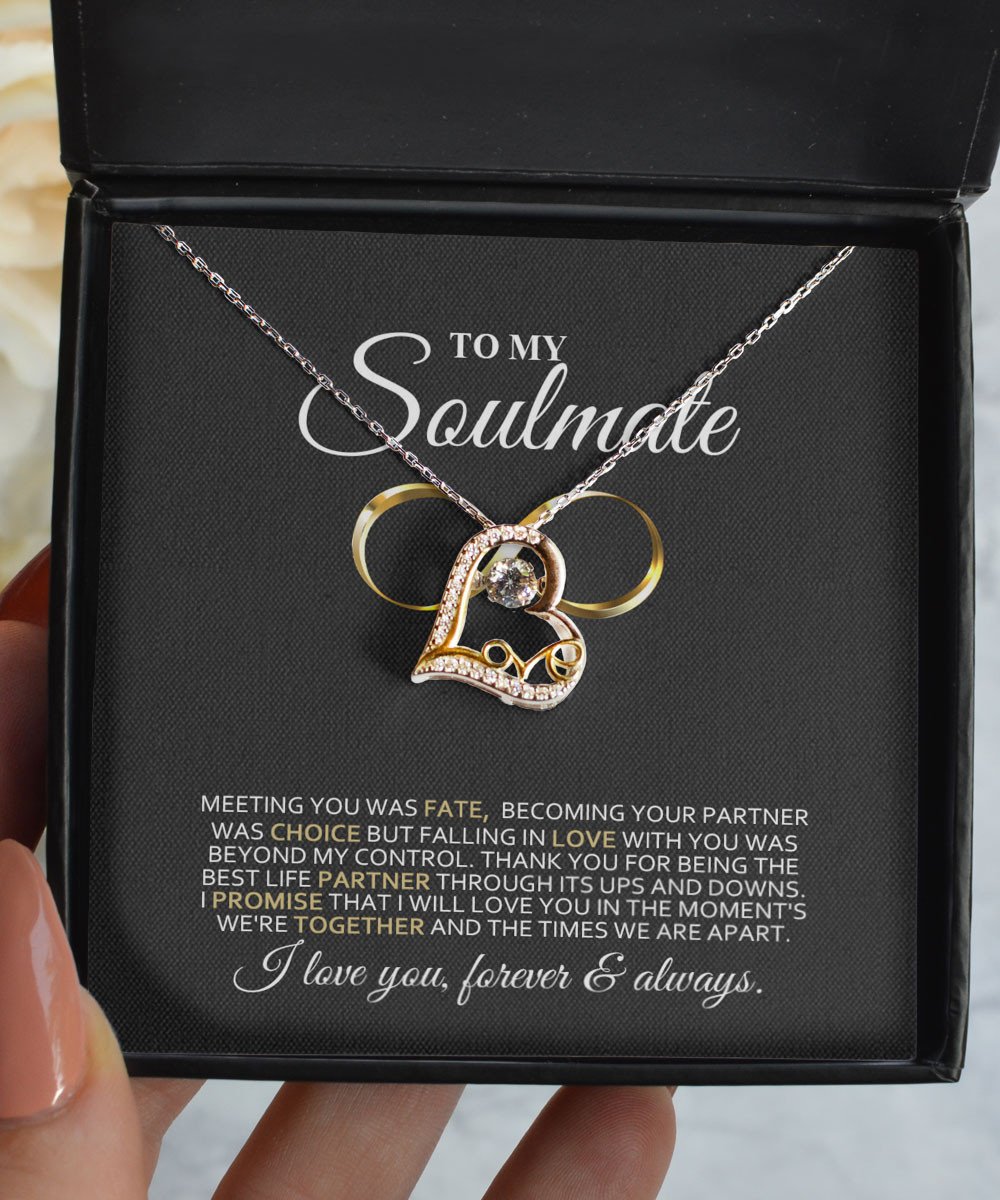 Soulmate Necklace My Choice Love You Forever And Always Gift For Her Love Dancing Necklace Toptrendygear