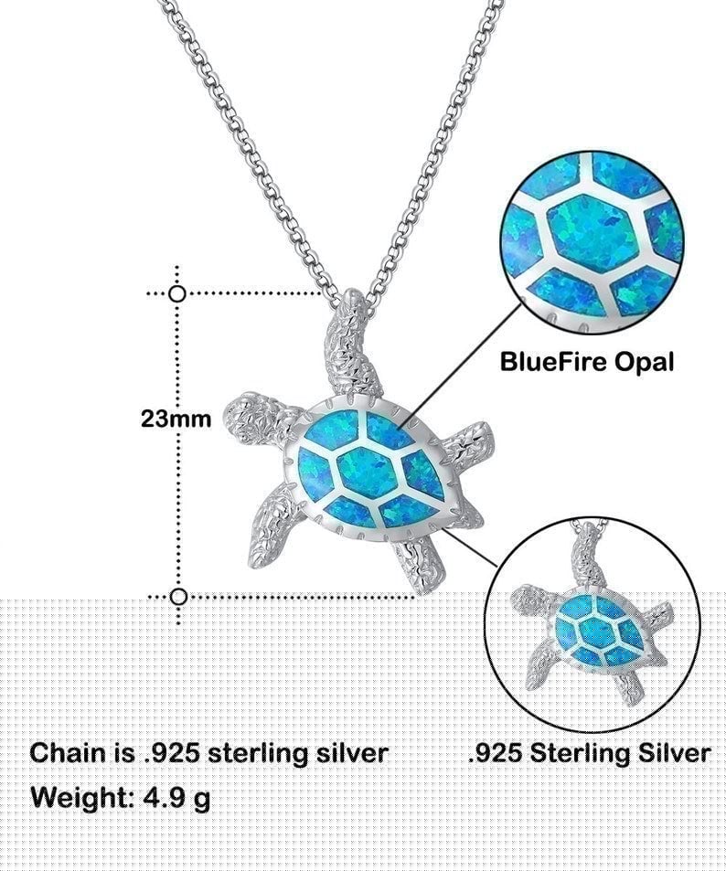 Filled With Endless Time To Do What You Like Opal Turtle Necklace Gift For Her Happy Retirement Toptrendygear