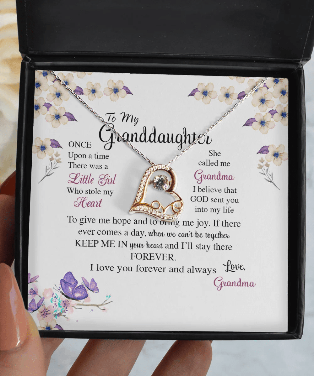 Granddaughter Necklace I Believe That God Sent You Into My Life Gift For Granddaughter From Grandma Love Dancing Necklace Toptrendygear