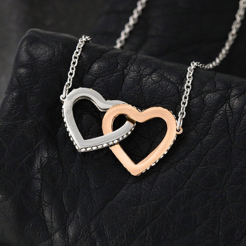 The Special Women Whose Raised Him Interlocking Heart Necklace Gift For Mom Toptrendygear
