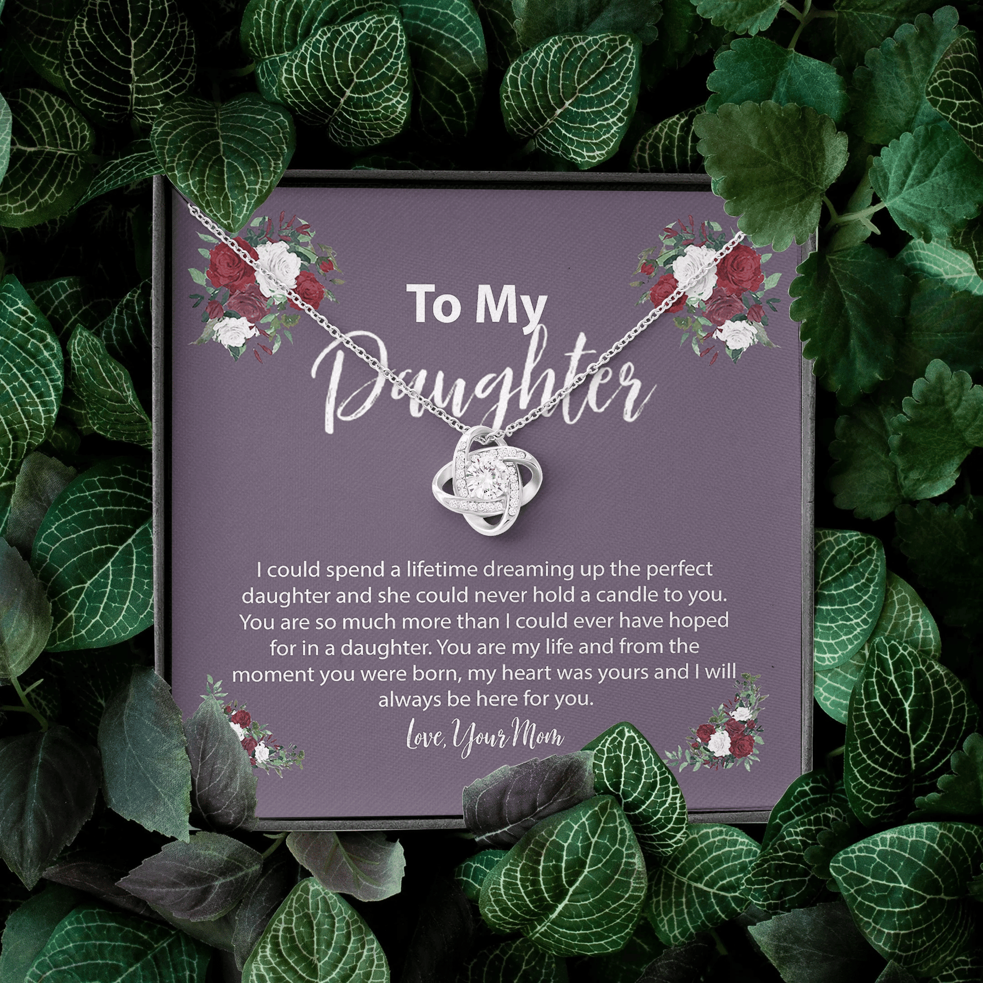 To My Daughter The Perfect Daughter Love Knot Necklace