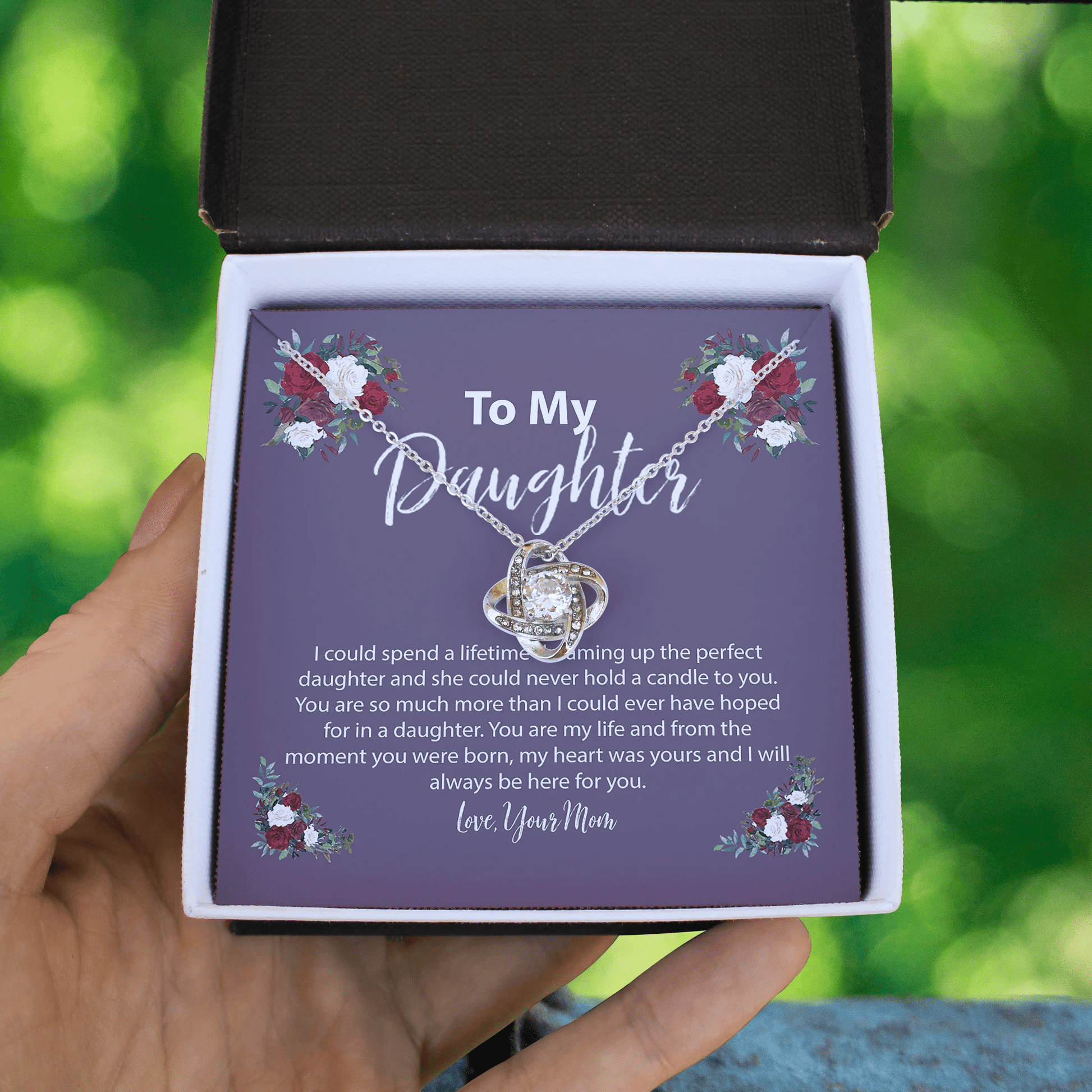To My Daughter The Perfect Daughter Love Knot Necklace