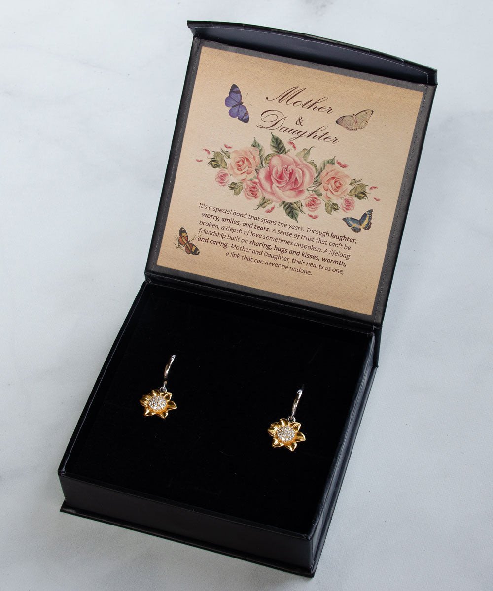 Gift For Mother And Daughter It Is A Special Bond That Spans The Years Sunflower Earrings Toptrendygear