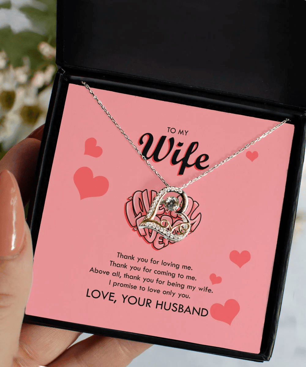 To My Wife Thank You For Loving Me Love Dancing Necklace