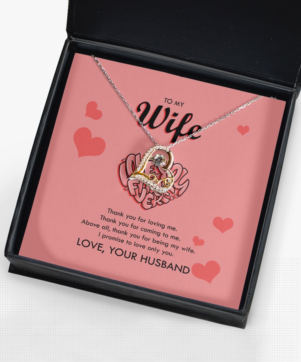 To My Wife Thank You For Loving Me Love Dancing Necklace