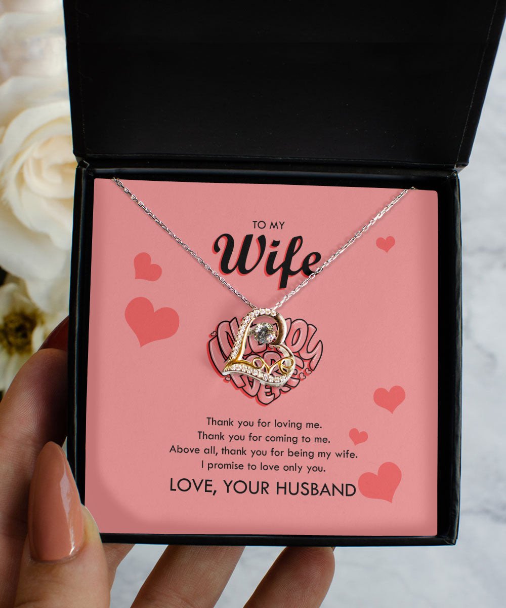 To My Wife Thank You For Loving Me Love Dancing Necklace